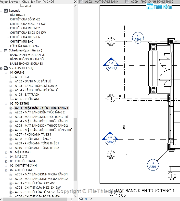 revit biệt thự 2 tầng,biệt thự 2 tầng,kiến trúc biệt thự,kiến trúc 2 tầng